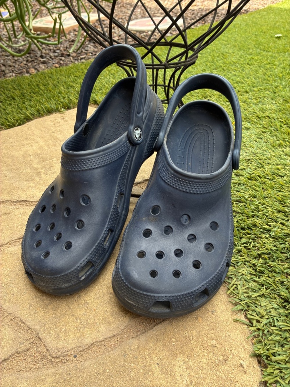 Crocs Classic Navy Clog Closed Toe Slip on Shoes Size 12